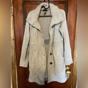 Patagonia mid-length gray peacoat jacket